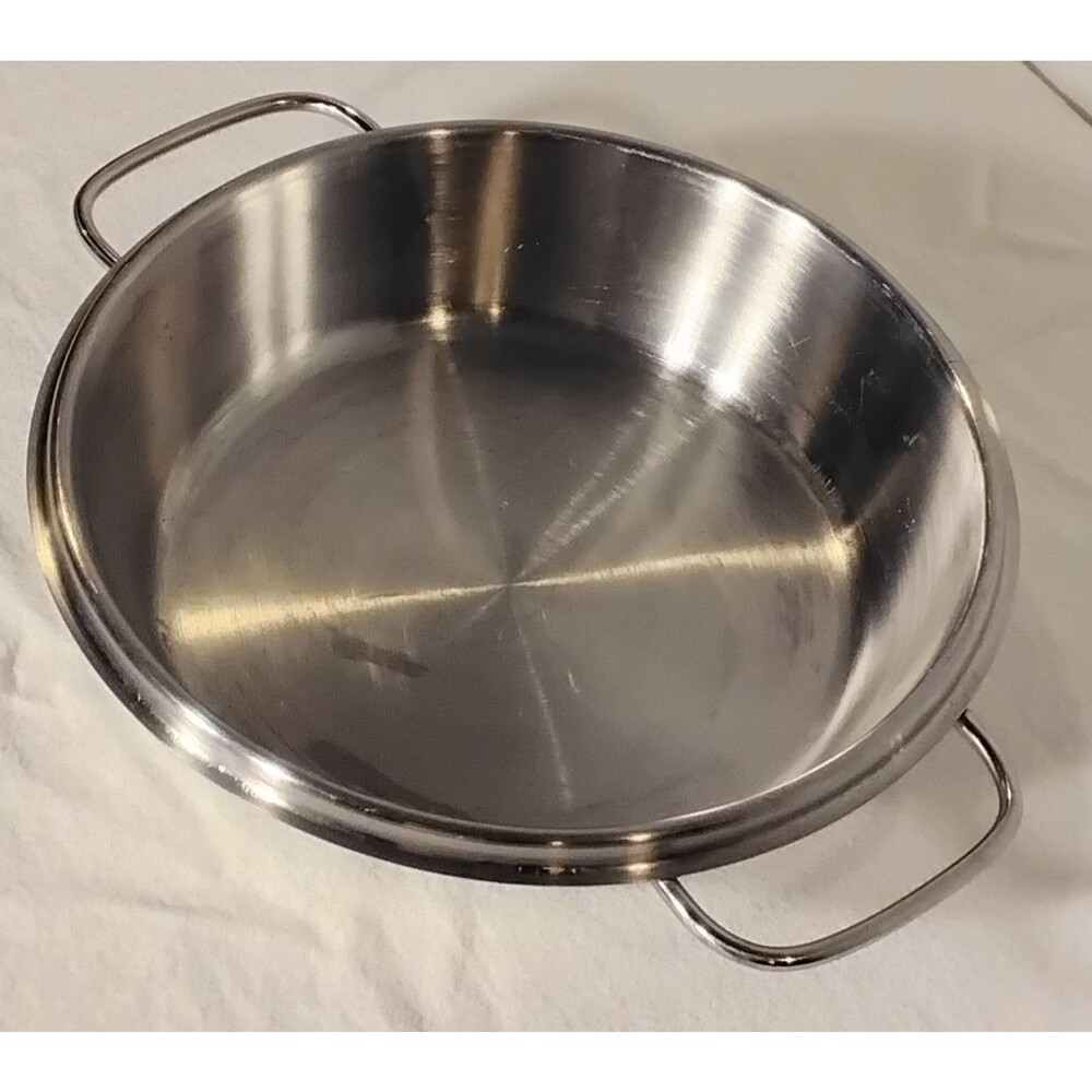 Estia Gourmet 18/8 Stainless Steel 10 1/4 inch Double Handle Insert Pan